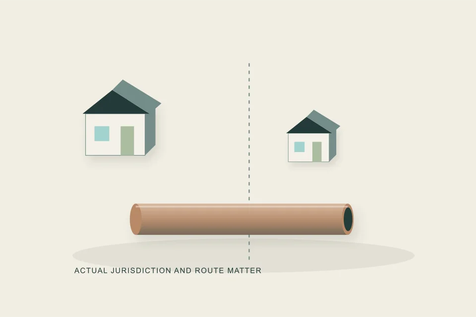 Original conceptual diagram: Calgary sewer line projects: local context and nearby areas