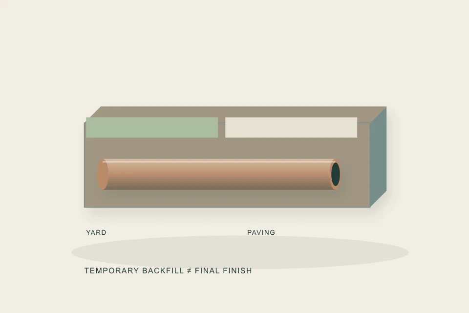 Original conceptual diagram: Sewer work access and restoration in Calgary